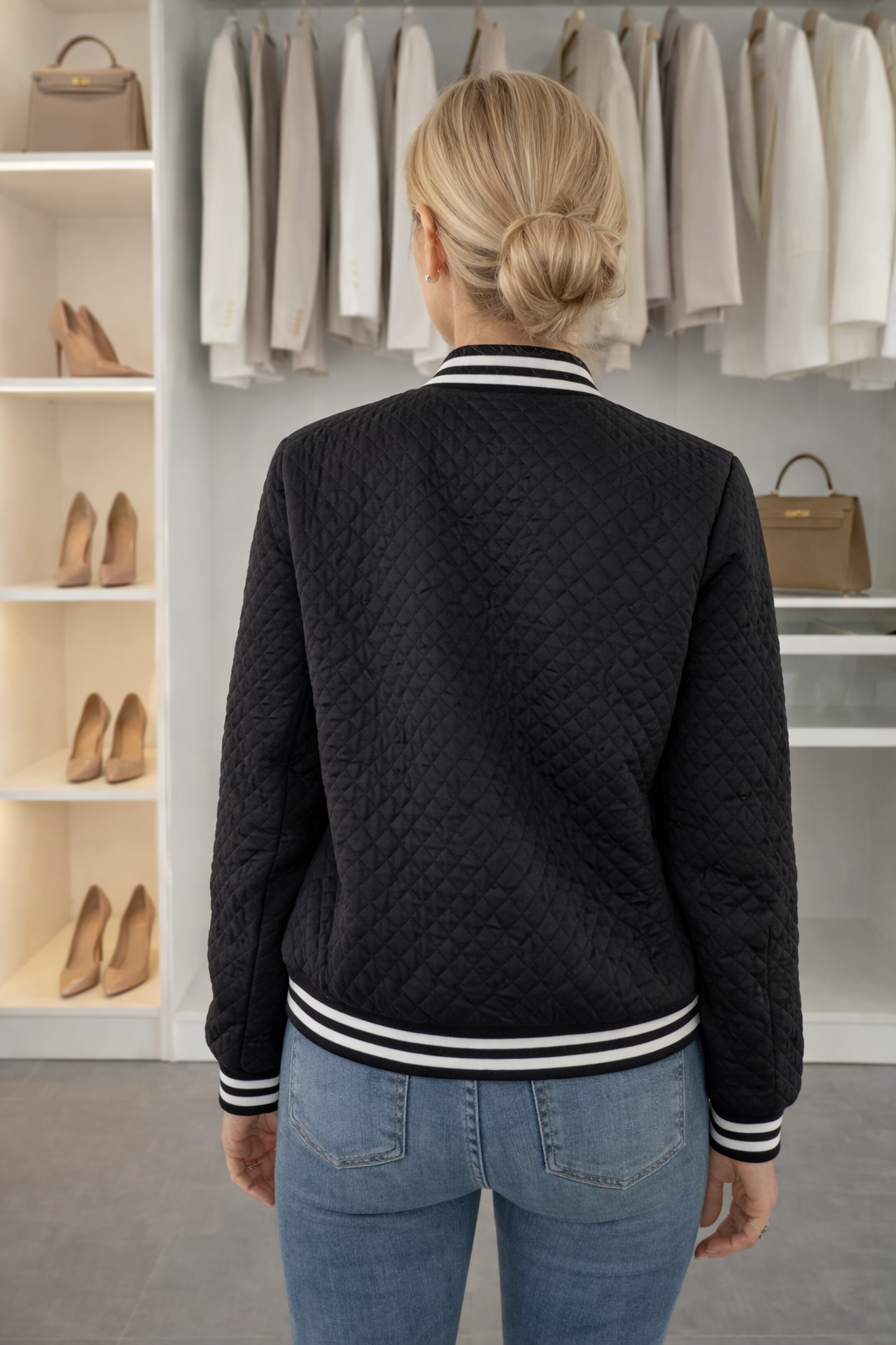 Lily - Cropped Bomber Jacket for Women