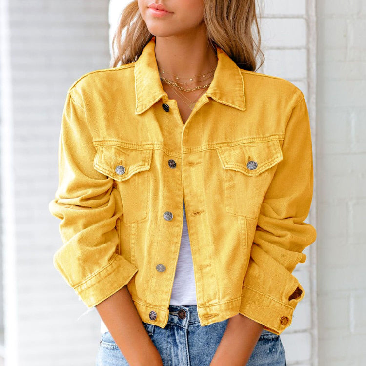 Olivia - Cropped Denim Jacket Women 1