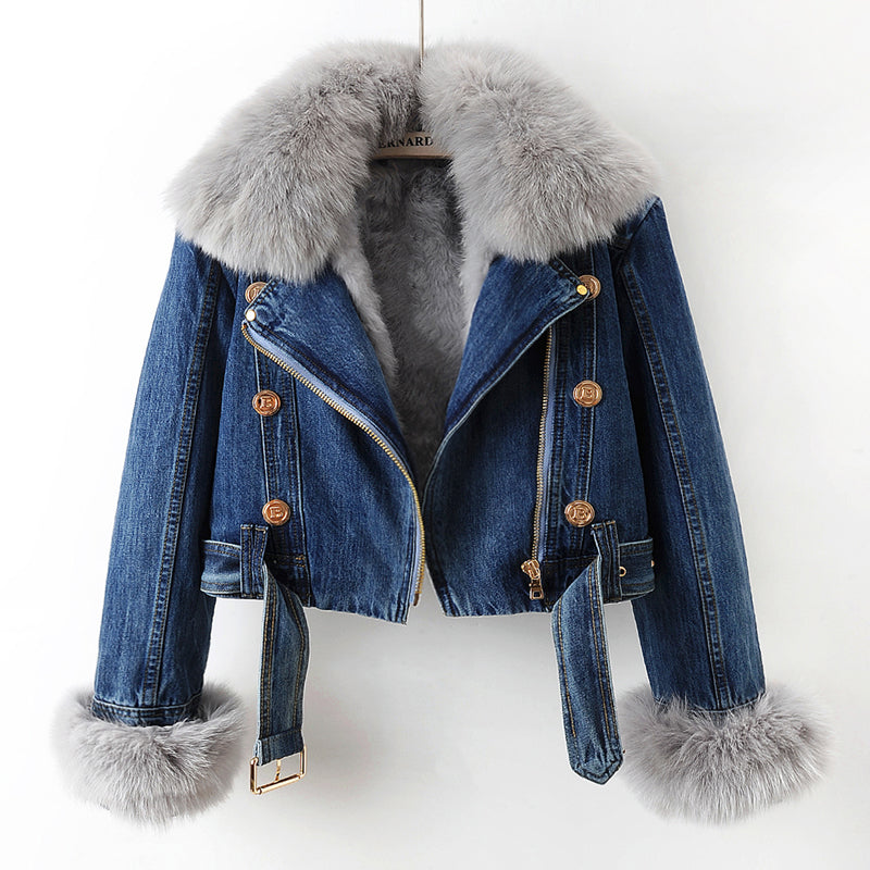 Sophia - Cropped Denim Jacket Women 0