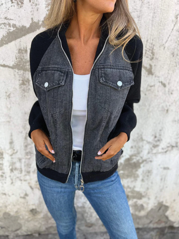 Sophie - Zip-Up Denim Jacket 3